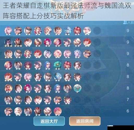王者荣耀自走棋新版最强法师流与魏国流双阵容搭配上分技巧实战解析