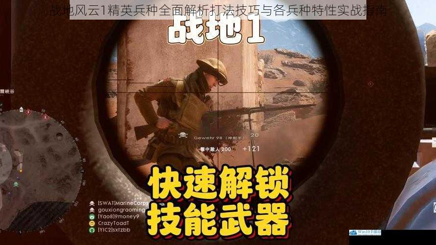 战地风云1精英兵种全面解析打法技巧与各兵种特性实战指南