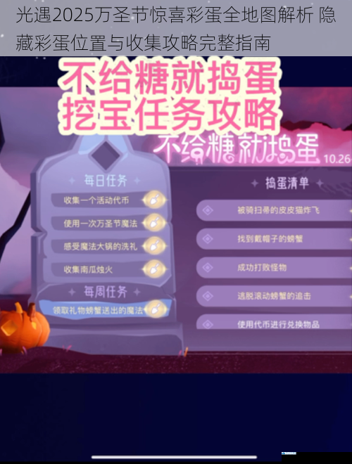 光遇2025万圣节惊喜彩蛋全地图解析 隐藏彩蛋位置与收集攻略完整指南
