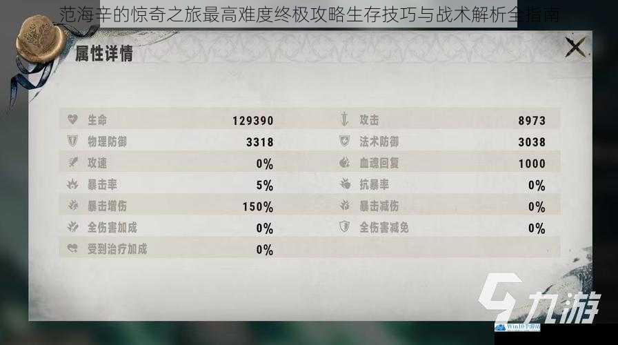范海辛的惊奇之旅最高难度终极攻略生存技巧与战术解析全指南