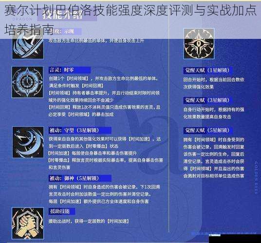 赛尔计划巴伯洛技能强度深度评测与实战加点培养指南