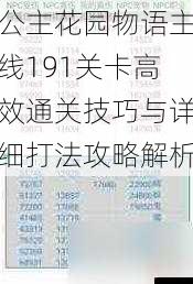 公主花园物语主线191关卡高效通关技巧与详细打法攻略解析